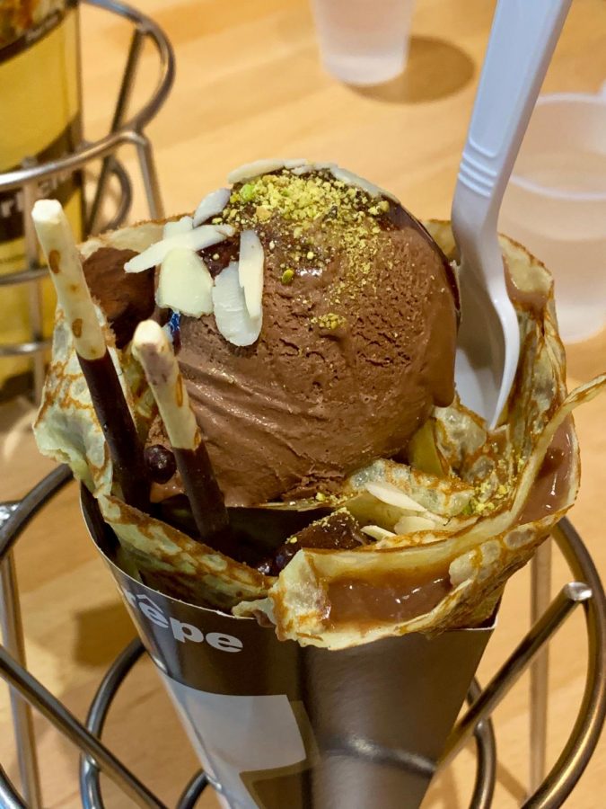 A+delicious+close-up+of+the+%22Chocolate+Nut+Party+Crepe.%22+I+tried+four+of+T-Swirls+fancy%2C+conical+crepes+to+see+if+the+new+store+lives+up+to+the+hype.