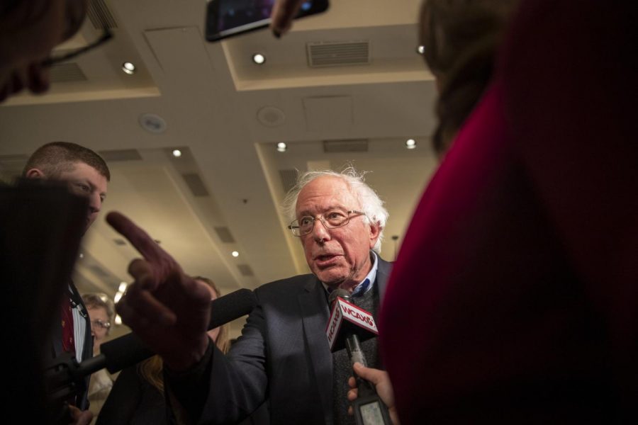 Bernie+Sanders+campaigning+in+Vermont.+Sanders+is+just+one+candidate+in+this+year%27s+already+crowded+Democratic+candidate+field.+Source%3A+Seven+Days+Vermont