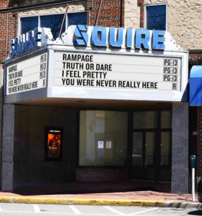 Squire Theater open during its better days. (Credit: Mapquest.com)