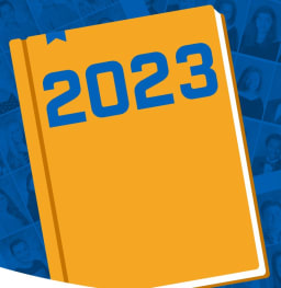 Notebook with word 2023 across it