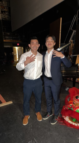 Dr. Cheng and David Choi backstage (Credit: David Choi).