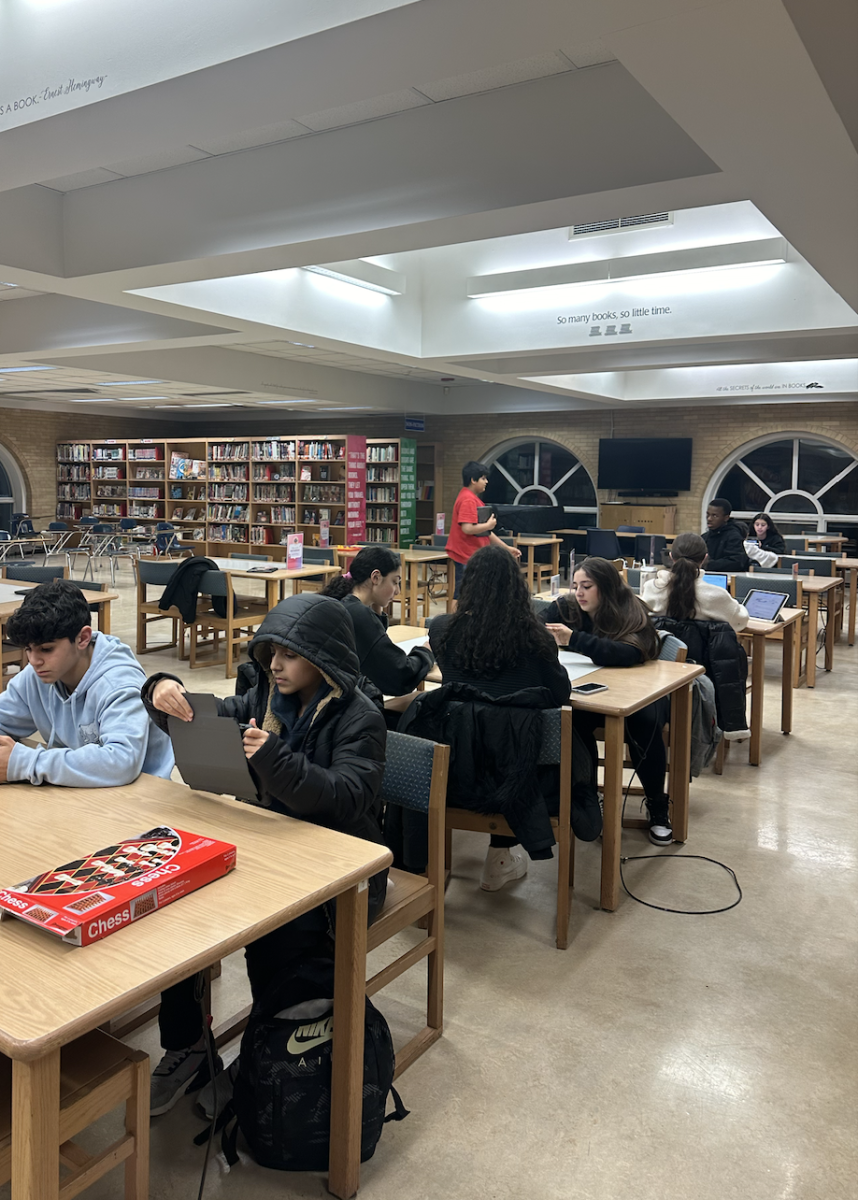 North High students studying at the library (Credit: North High Library).